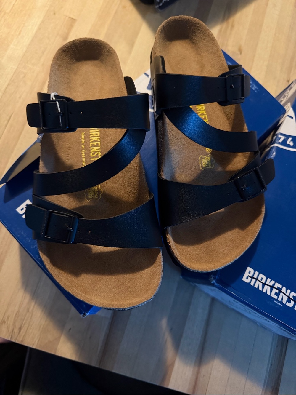 Birkenstacks aka Fake Birkenstocks Black Salina Sandals Size 38 and 39 NIB